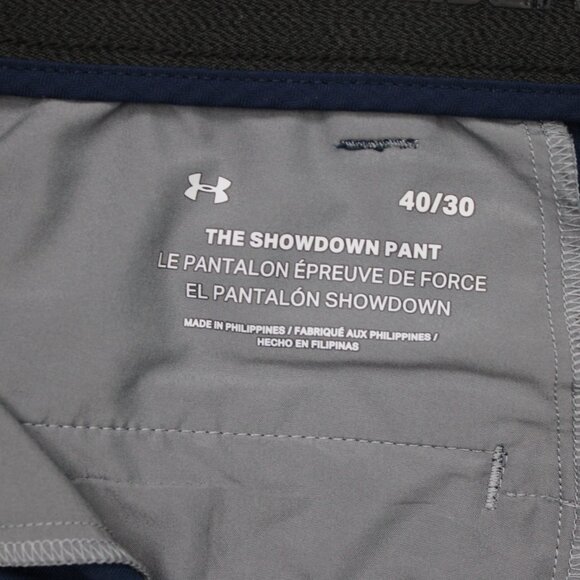 Under Armour Pants Mens 40x30 Blue UA Showdown Golf Stretch Straight Leg - Picture 9 of 11